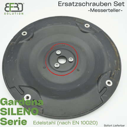 SEO. Ersatzschrauben Set (Edelstahl) für Messerteller – kompatibel mit Gardena Mährobotern / Rasenrobotern - Linkreich