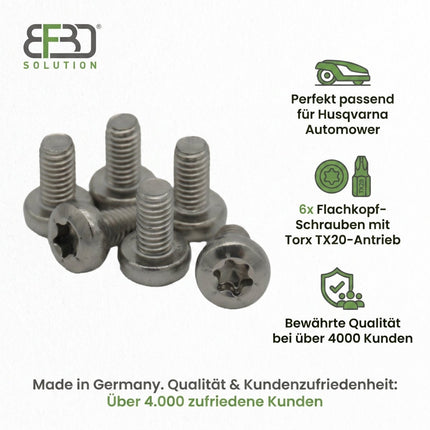 SEO. Ersatzschrauben Set (VA) für Messerteller – kompatibel mit Husqvarna Mährobotern/Rasenrobotern - Linkreich