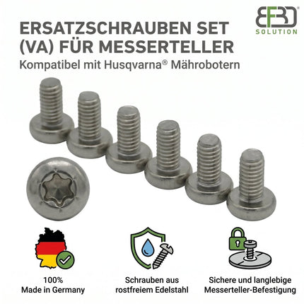 SEO. Ersatzschrauben Set (VA) für Messerteller – kompatibel mit Husqvarna Mährobotern/Rasenrobotern - Linkreich