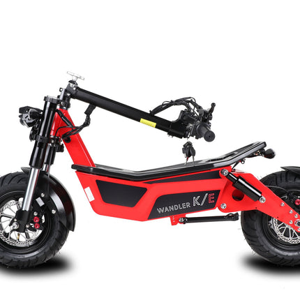 Escooter Elektroroller WANDLER-K/E mit Sitz - bis 140 Kg - 45 km/h Schwarz