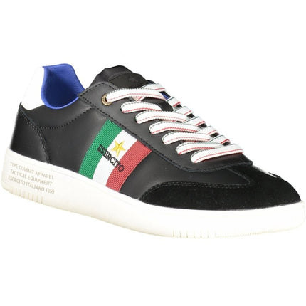 SEO. ESERCITO 1659 Army 1659 Schwarze Herren Sportschuhe – Sneaker mit kontrastierenden Details - Schwarz Linkreich