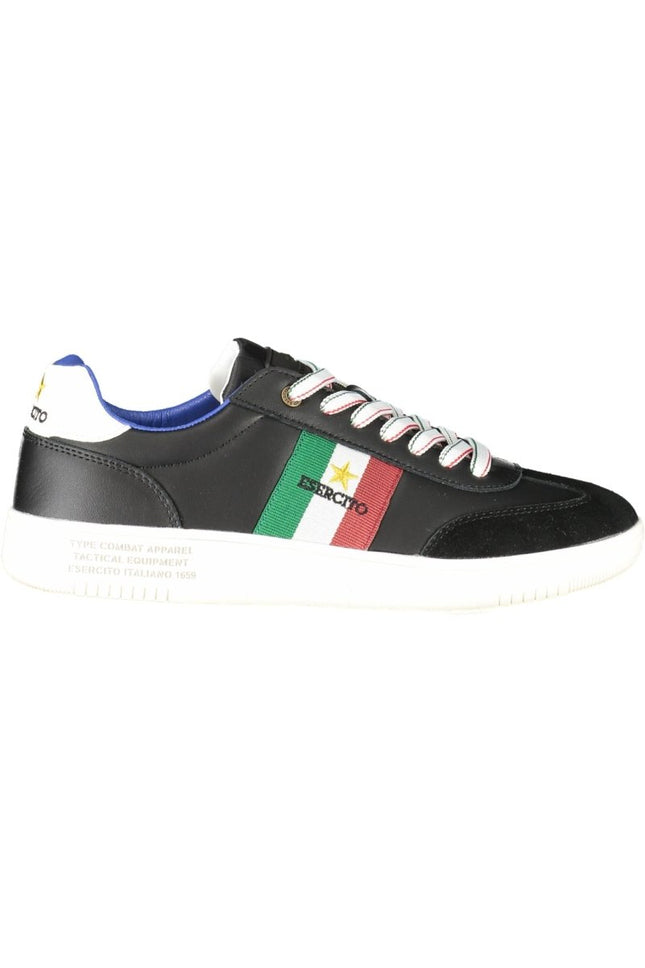 SEO. ESERCITO 1659 Army 1659 Schwarze Herren Sportschuhe – Sneaker mit kontrastierenden Details - Schwarz Linkreich