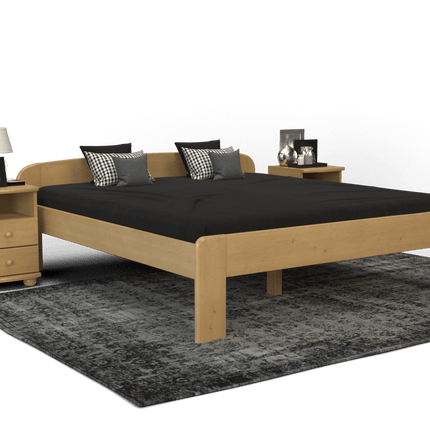 SEO. Eva Kieferbett aus Massivholz | 100% Bio-Naturholz für gesunden Schlaf - 90 x 200 cm Linkreich