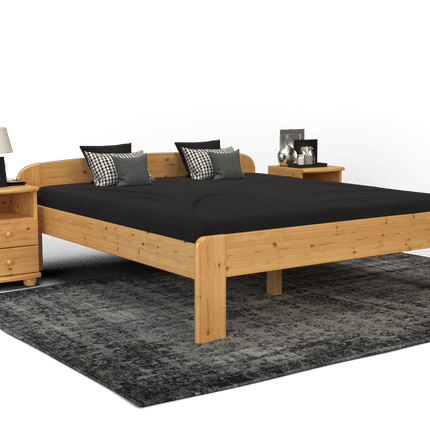 SEO. Eva Kieferbett aus Massivholz | 100% Bio-Naturholz für gesunden Schlaf - 90 x 200 cm Linkreich