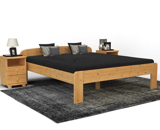 SEO. Eva Kieferbett | Massivholz | Naturholz | 100% Bio - Bett - 90 x 200 cm Linkreich