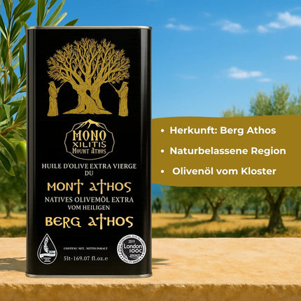 Extra Natives Olivenöl vom Berg Athos – 5L Kanister (Olivenöl) kaufen bei Linkreich – Jetzt entdecken!