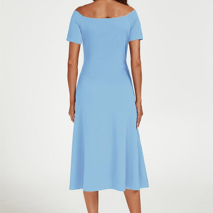 Bardot Midi Dress In Light Blue