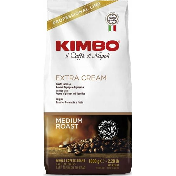 Kimbo Extra Cream – 1kg Ganze Bohnen – Der Crema-Spezialist für Vollautomaten