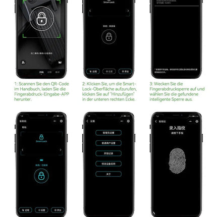 Fahrrad Fingerabdruck Faltschloss USB - Aufladung (Fahrradschloss) kaufen bei Linkreich – Jetzt entdecken!