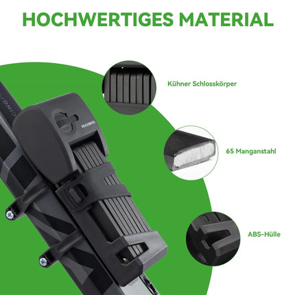 Fahrrad Fingerabdruck Faltschloss USB - Aufladung (Fahrradschloss) kaufen bei Linkreich – Jetzt entdecken!