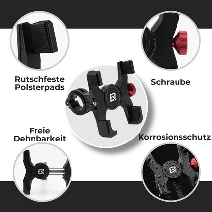 Fahrrad Handyhalterung 180° Drehbar für Handy 4.7~7.09" (Fahrrad Handyhalterung) kaufen bei Linkreich – Jetzt entdecken!