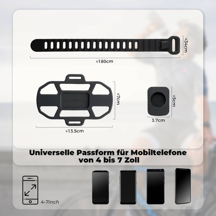 Fahrrad Handyhalterung Stoßdämpfend Kratzfest für 4" - 7" Handy (Fahrrad Handyhalterung) kaufen bei Linkreich – Jetzt entdecken!