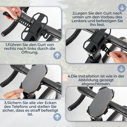 Fahrrad Handyhalterung Stoßdämpfend Kratzfest für 4" - 7" Handy (Fahrrad Handyhalterung) kaufen bei Linkreich – Jetzt entdecken!