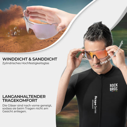 Fahrradbrille Drei - Gläser Konfigurationssystem - BOUNDLESS Serie (Fahrradbrille) kaufen bei Linkreich – Jetzt entdecken!
