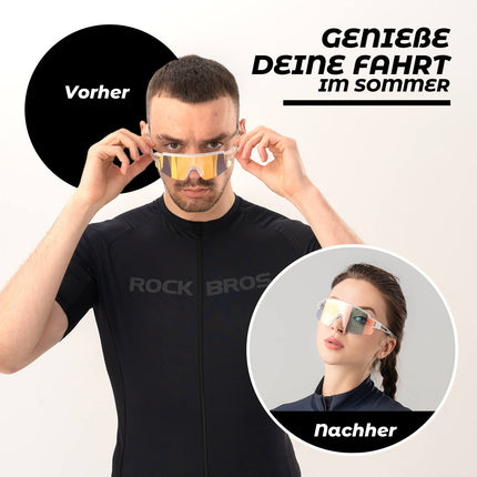 Fahrradbrille Photochromatisch Sonnenbrille UV400 - Schutz (Fahrradbrille) kaufen bei Linkreich – Jetzt entdecken!