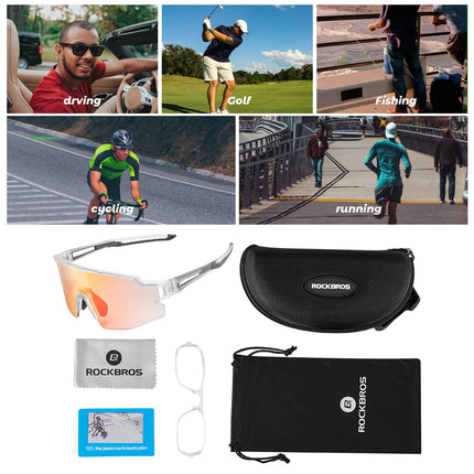 Fahrradbrille Photochromatisch Sonnenbrille UV400 - Schutz (Fahrradbrille) kaufen bei Linkreich – Jetzt entdecken!