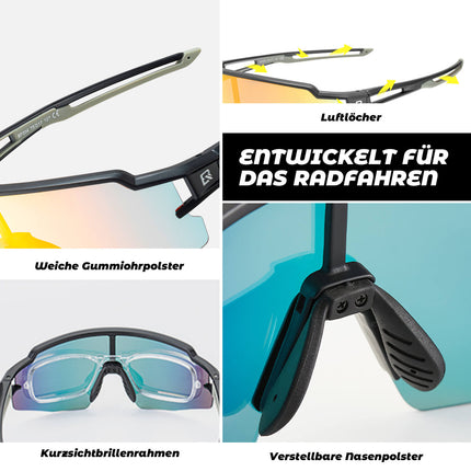 Fahrradbrille Photochromatisch Sonnenbrille UV400 - Schutz (Fahrradbrille) kaufen bei Linkreich – Jetzt entdecken!