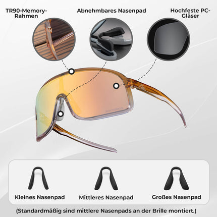 Fahrradbrille Polarisiert Sonnenbrille UV400 - Schutz – SHOWDOW Serie (Fahrradbrille) kaufen bei Linkreich – Jetzt entdecken!