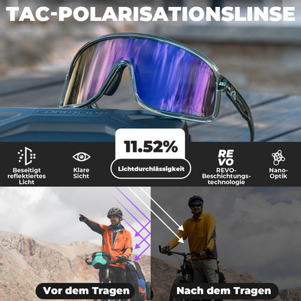 Fahrradbrille Polarisiert Sonnenbrille UV400 - Schutz – SHOWDOW Serie (Fahrradbrille) kaufen bei Linkreich – Jetzt entdecken!