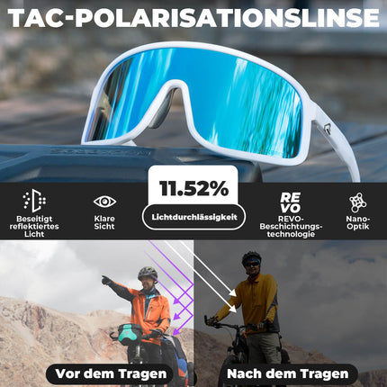 Fahrradbrille Polarisiert Sonnenbrille UV400 - Schutz – SHOWDOW Serie (Fahrradbrille) kaufen bei Linkreich – Jetzt entdecken!