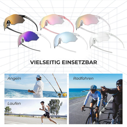 Fahrradbrille Verspiegelte Gläser UV400 - Schutz Ohne Rahmen - SWIFT (Fahrradbrille) kaufen bei Linkreich – Jetzt entdecken!