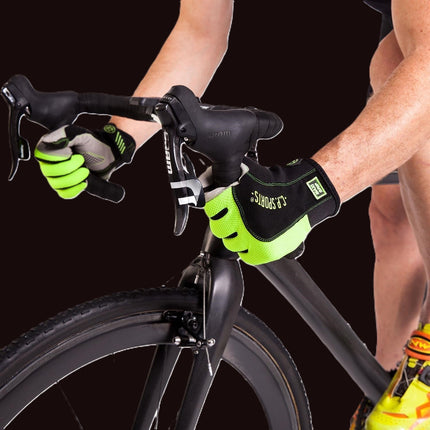 SEO. Fahrradhandschuhe / Fitness Handschuhe - Maxi Grip - F13 - C.P. Sports - Neon Grün Linkreich