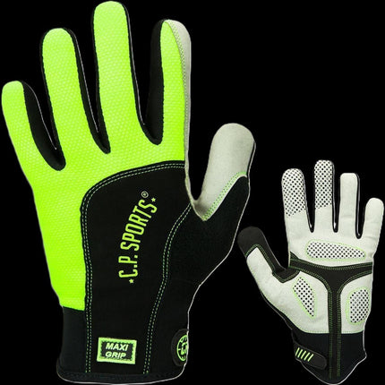 SEO. Fahrradhandschuhe / Fitness Handschuhe - Maxi Grip - F13 - C.P. Sports - Neon Grün Linkreich