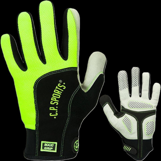 SEO. Fahrradhandschuhe / Fitness Handschuhe - Maxi Grip - F13 - C.P. Sports - Neon Grün Linkreich