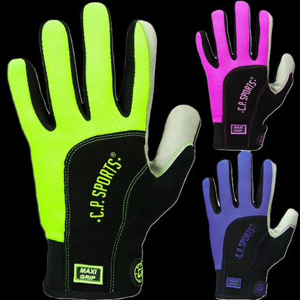 SEO. Fahrradhandschuhe / Fitness Handschuhe - Maxi Grip - F13 - C.P. Sports - Neon Grün Linkreich