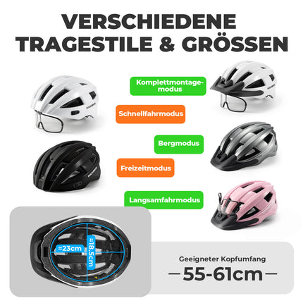 Fahrradhelm mit Rücklicht 55 - 61cm (Fahrradhelme) kaufen bei Linkreich – Jetzt entdecken!