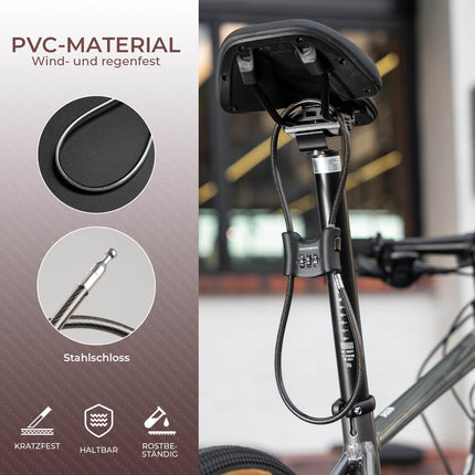 Fahrradschloss mit 5,5 mm Stahlkabel Doppelring (Fahrradschloss) kaufen bei Linkreich – Jetzt entdecken!