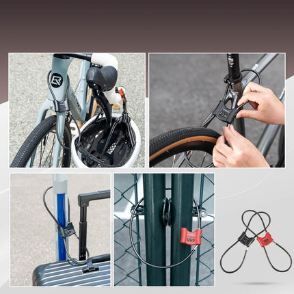 Fahrradschloss mit 5,5 mm Stahlkabel Doppelring (Fahrradschloss) kaufen bei Linkreich – Jetzt entdecken!