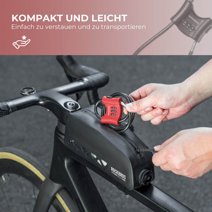 Fahrradschloss mit 5,5 mm Stahlkabel Doppelring (Fahrradschloss) kaufen bei Linkreich – Jetzt entdecken!