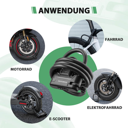 Fahrradschloss Zahlenschloss U - Bügelschloss mit Kabel ca. 1.1m (Fahrradschloss) kaufen bei Linkreich – Jetzt entdecken!