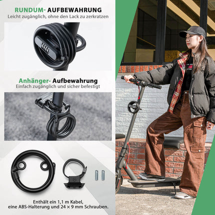 Fahrradschloss Zahlenschloss U - Bügelschloss mit Kabel ca. 1.1m (Fahrradschloss) kaufen bei Linkreich – Jetzt entdecken!