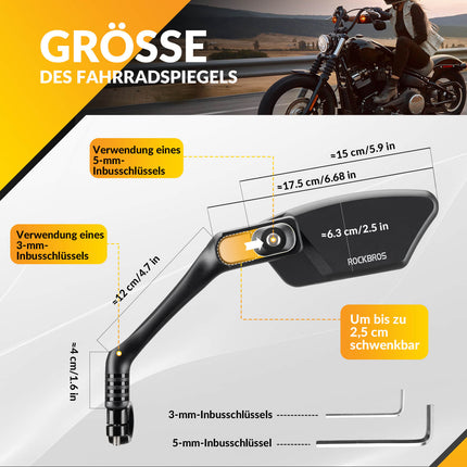 Fahrradspiegel Rückspiegel 360 ° Verstellbarer für Lenker 21 - 26mm (Fahrradspiegel) kaufen bei Linkreich – Jetzt entdecken!