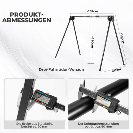 Fahrradständer Aufhängebügel Faltbar Rostfrei Tragfähig bis 80/120 kg (Fahrradständer) kaufen bei Linkreich – Jetzt entdecken!