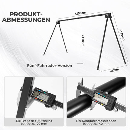 Fahrradständer Aufhängebügel Faltbar Rostfrei Tragfähig bis 80/120 kg (Fahrradständer) kaufen bei Linkreich – Jetzt entdecken!