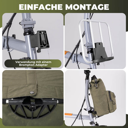 Fahrradtasche Lenkertasche für Brompton 10L+1.5L (Fahrradtaschen) kaufen bei Linkreich – Jetzt entdecken!