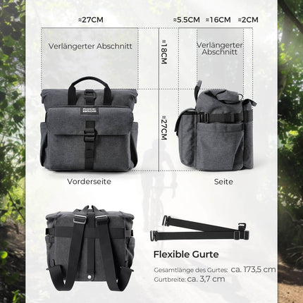 Fahrradtasche Lenkertasche für Brompton 15L+1,8L (Fahrradtaschen) kaufen bei Linkreich – Jetzt entdecken!