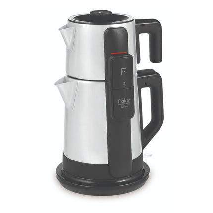 Fakir SELFTEA – Elektrische Teemaschine mit automatischem Aufbrühen, 2-l-Wasserkocher + 1-l-Teekanne, 1600 W, Edelstahl