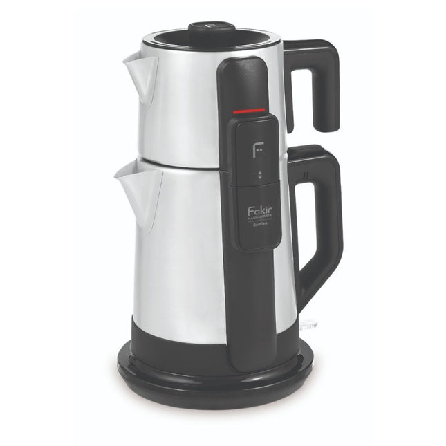 Fakir SELFTEA – Elektrische Teemaschine mit automatischem Aufbrühen, 2-l-Wasserkocher + 1-l-Teekanne, 1600 W, Edelstahl