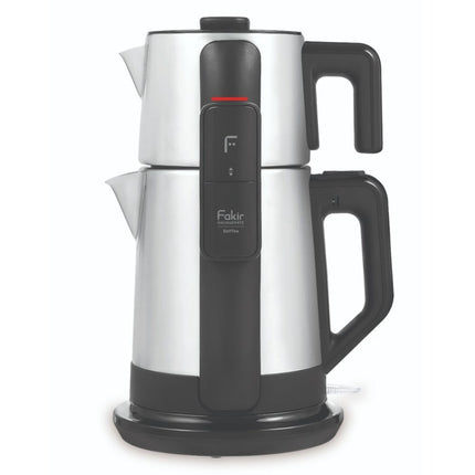 Fakir SELFTEA – Elektrische Teemaschine mit automatischem Aufbrühen, 2-l-Wasserkocher + 1-l-Teekanne, 1600 W, Edelstahl