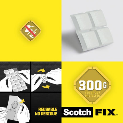 Scotch-FIX™ Ablösbare Klebepads 301008C36-P, 11 mm x 15 mm, 36 Stück/Packung | Packung (1 Stück)