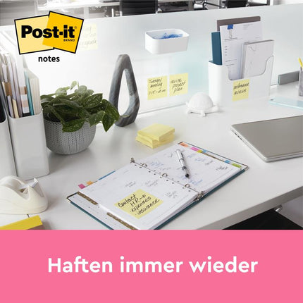 Post-it® Notes, Gelb, 76 mm x 127 mm, Promotion, 100 Blatt/Block, 16 Blöcke + 4 Gratis/Packung, 100% PEFC, SGSCH-PEFC-COC-110078 | Packung (1 Stück)