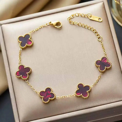 Damenarmband aus Edelstahl – Feines florales Design für Alltag & Events