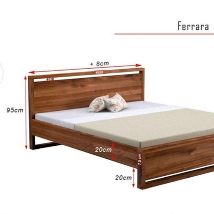 SEO. FERRARA Massivholzbett - Kolonial Linkreich