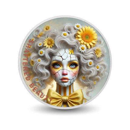 Shattered Beauty: Golden Silence Coloured 1oz Silver
