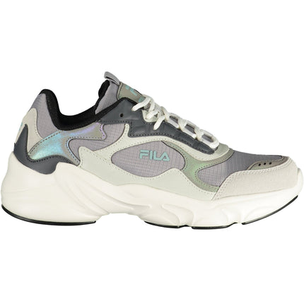 FILA Damen-Sportschuhe grau – Sneaker für Frühjahr/Sommer | Schnürsenkel & Logo-Details