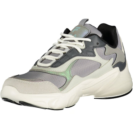 FILA Damen-Sportschuhe grau – Sneaker für Frühjahr/Sommer | Schnürsenkel & Logo-Details